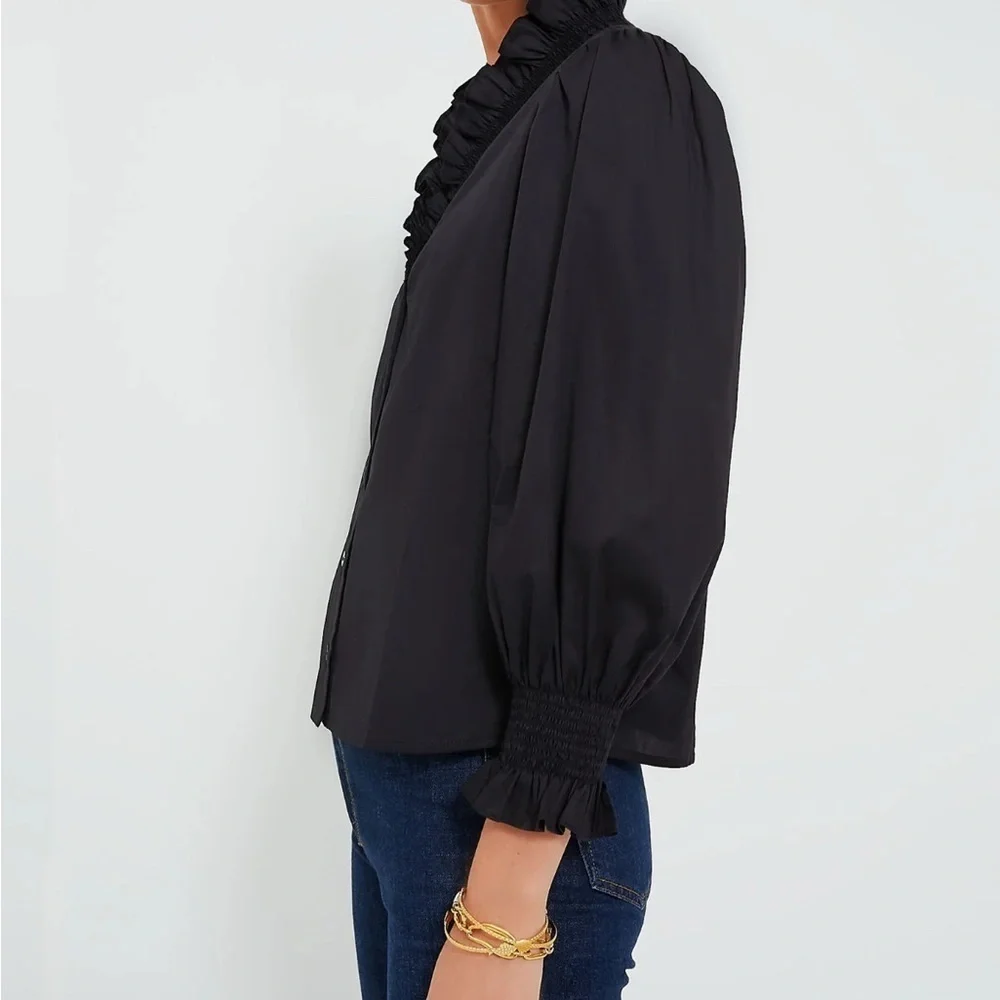 NWT Harshman Bonnie shirt black size medium - Picture 5 of 7